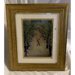 Jean Pierre Weill Moonlight Dance 3D Screenprint on Glass Signed Gold Frame